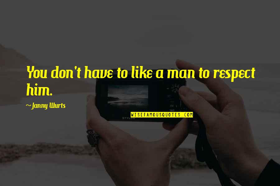 Janny Wurts Quotes By Janny Wurts: You don't have to like a man to