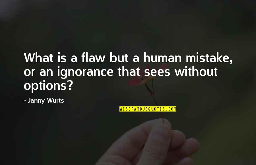 Janny's Quotes By Janny Wurts: What is a flaw but a human mistake,