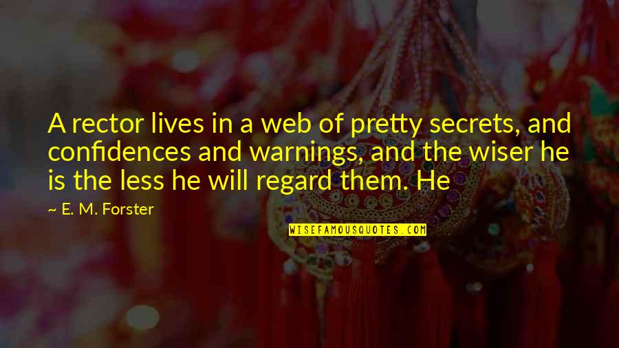 January Birthday Quotes By E. M. Forster: A rector lives in a web of pretty