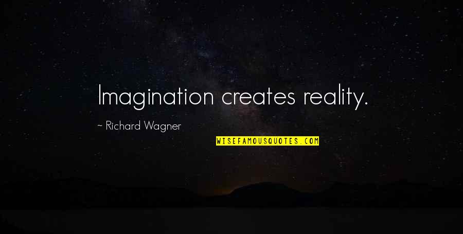 January Birthdays Quotes By Richard Wagner: Imagination creates reality.