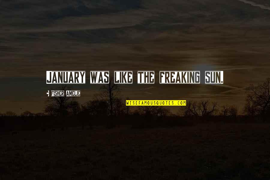 January's Quotes By Fisher Amelie: January was like the freaking sun.