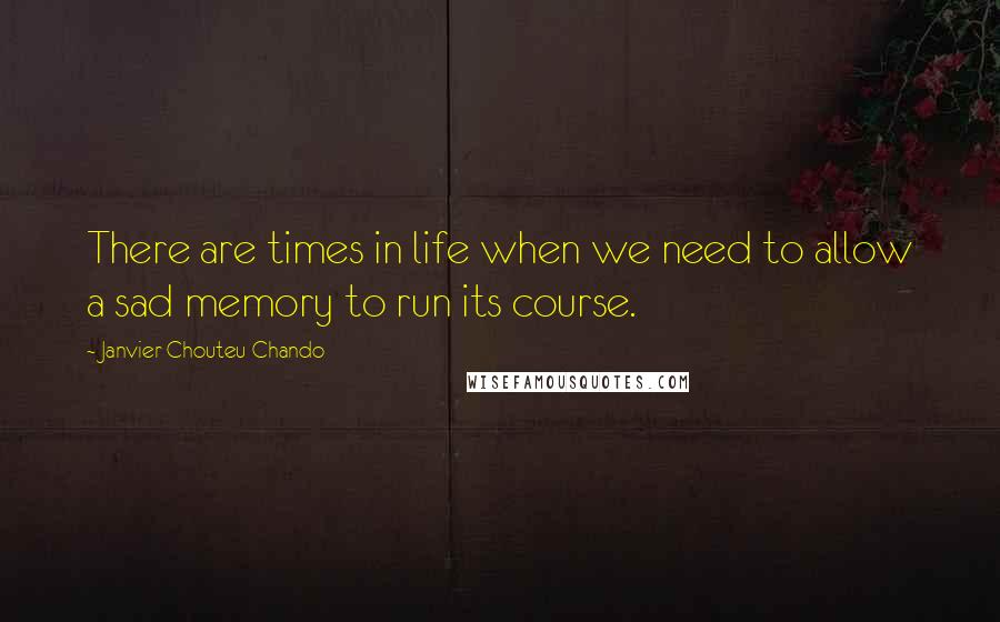 Janvier Chouteu-Chando quotes: There are times in life when we need to allow a sad memory to run its course.