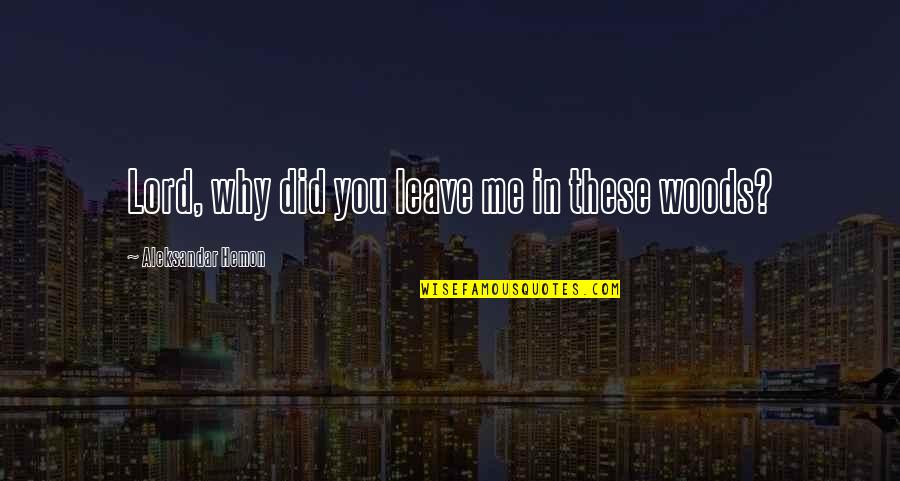 Japanese Modernisation Quotes By Aleksandar Hemon: Lord, why did you leave me in these
