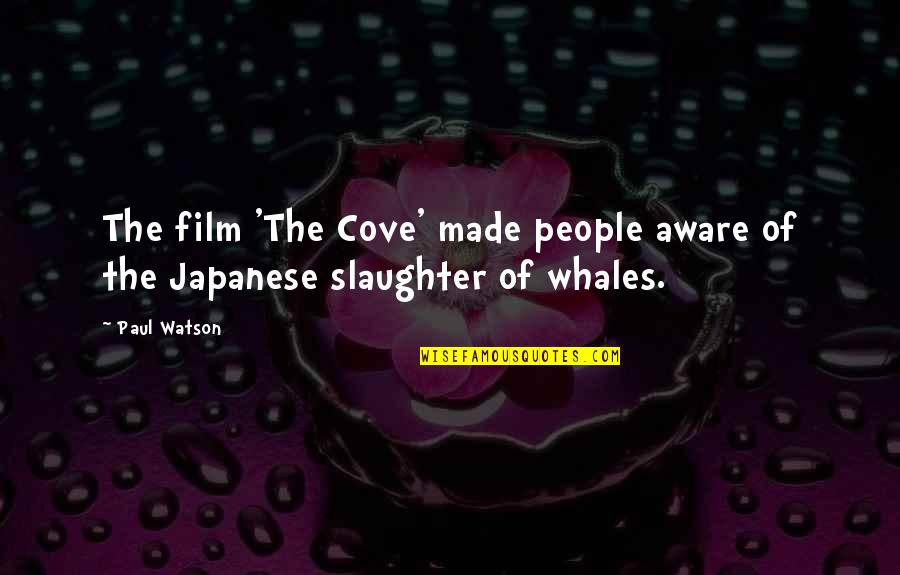 Japanese People Quotes By Paul Watson: The film 'The Cove' made people aware of