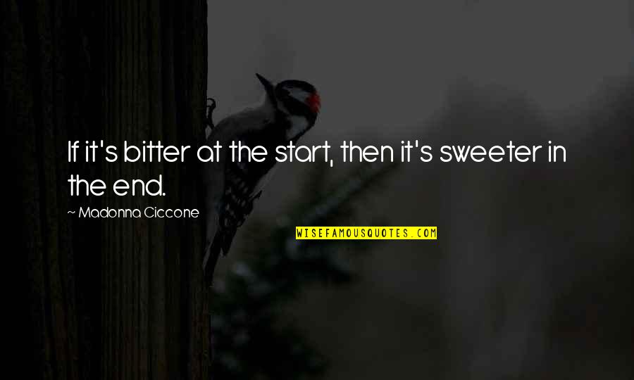 Japanese Wallpaper Quotes By Madonna Ciccone: If it's bitter at the start, then it's