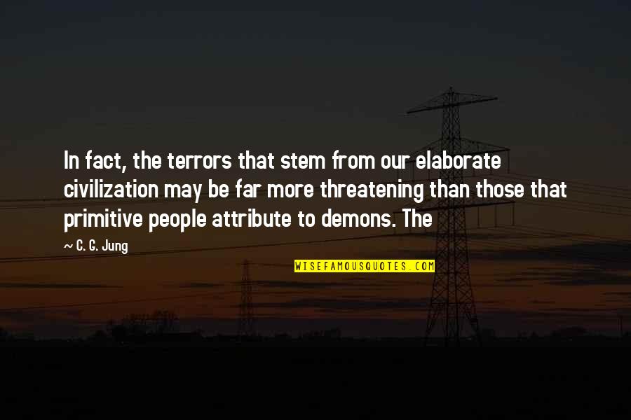 Jardinera In English Quotes By C. G. Jung: In fact, the terrors that stem from our Jardinera In English Quotes By C. G. Jung: In fact, the terrors that stem from our