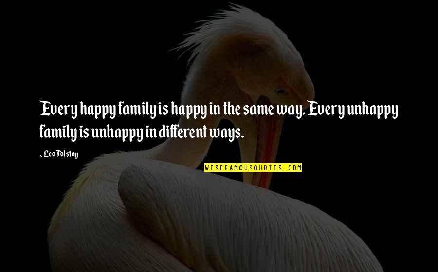 Jardineria Quotes By Leo Tolstoy: Every happy family is happy in the same