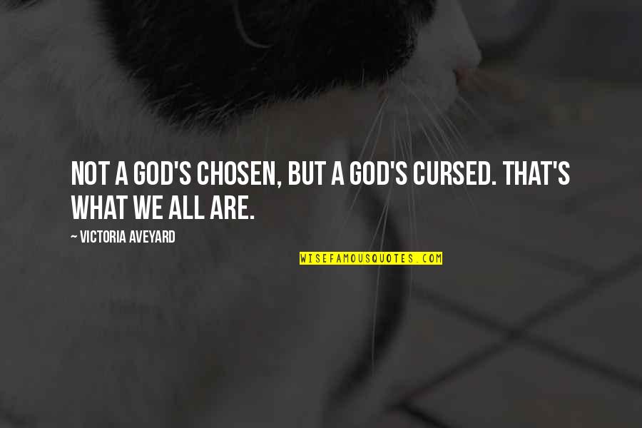 Jarlath Regan Quotes By Victoria Aveyard: Not a god's chosen, but a god's cursed. Jarlath Regan Quotes By Victoria Aveyard: Not a god's chosen, but a god's cursed.
