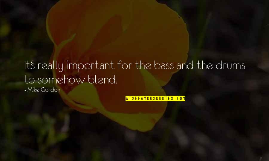 Jarras De Vidrio Quotes By Mike Gordon: It's really important for the bass and the