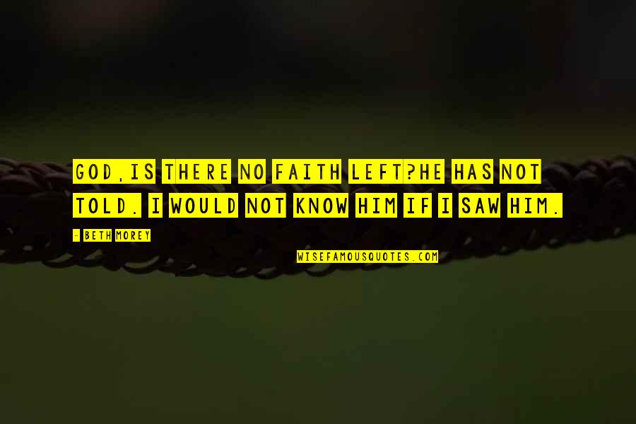 Jarren Benton Quotes By Beth Morey: God,is there no faith left?He has not told.