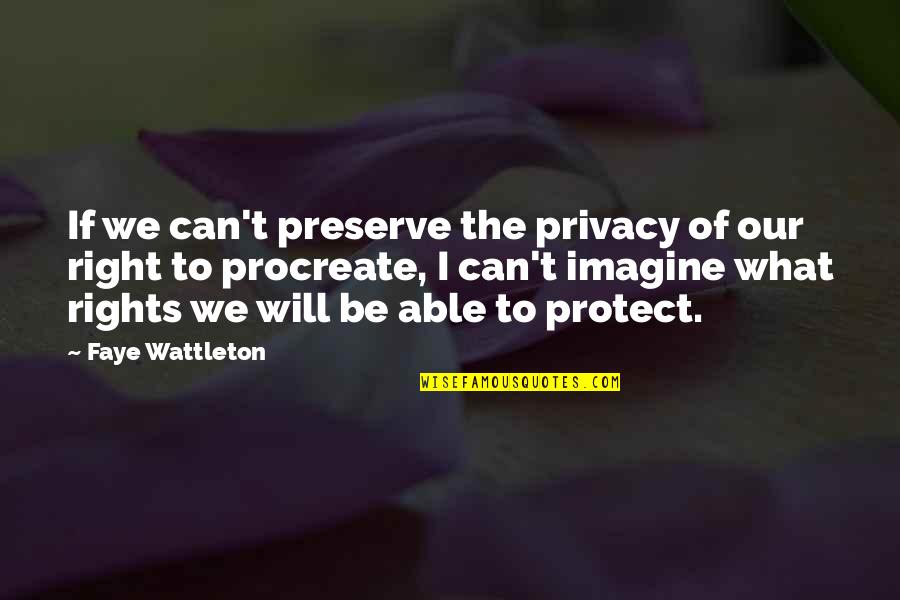 Jarrow B12 Quotes By Faye Wattleton: If we can't preserve the privacy of our