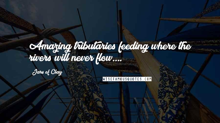 Jars Of Clay quotes: Amazing tributaries feeding where the rivers will never flow....