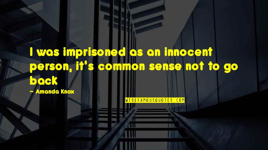 Jasarevic Fatima Quotes By Amanda Knox: I was imprisoned as an innocent person, it's