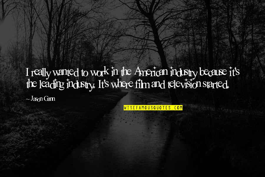 Jason Gann Quotes By Jason Gann: I really wanted to work in the American Jason Gann Quotes By Jason Gann: I really wanted to work in the American
