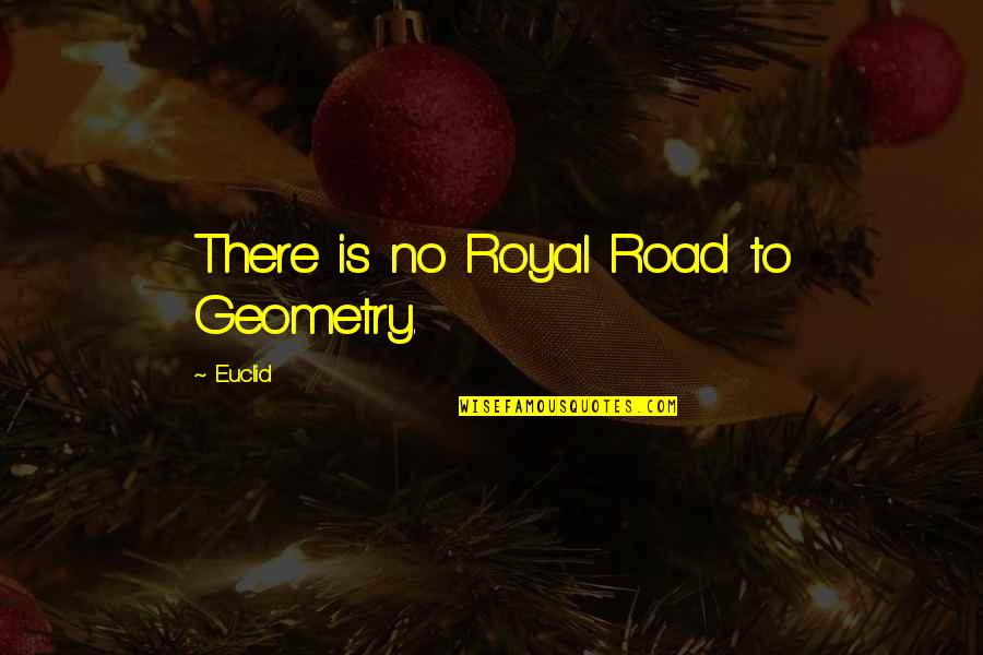 Jasper 90210 Quotes By Euclid: There is no Royal Road to Geometry.