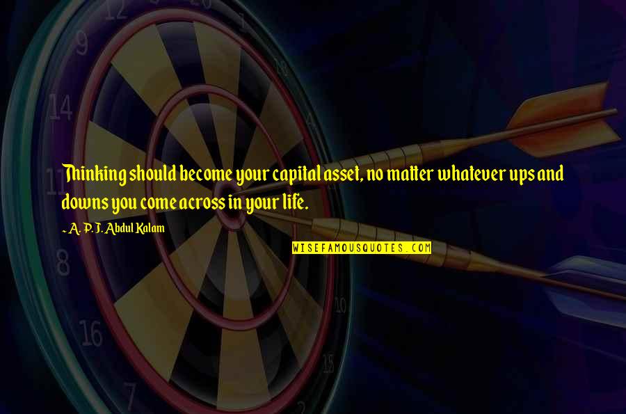 Jassa Ahluwalia Quotes By A. P. J. Abdul Kalam: Thinking should become your capital asset, no matter Jassa Ahluwalia Quotes By A. P. J. Abdul Kalam: Thinking should become your capital asset, no matter