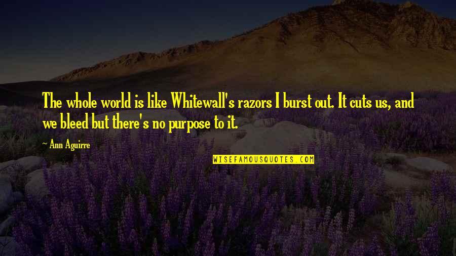 Jastified Quotes By Ann Aguirre: The whole world is like Whitewall's razors I