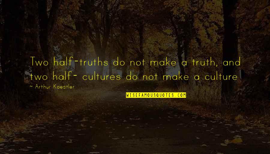 Jattan De Mundeya Quotes By Arthur Koestler: Two half-truths do not make a truth, and