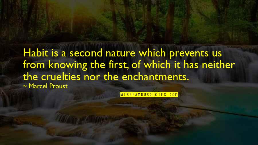 Jaunatis Quotes By Marcel Proust: Habit is a second nature which prevents us