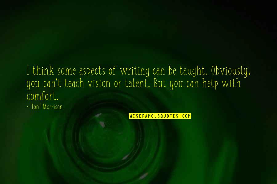 Java Matches Quotes By Toni Morrison: I think some aspects of writing can be