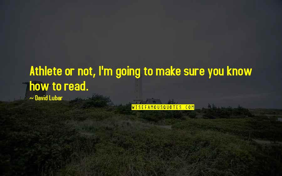 Java Message Format Quotes By David Lubar: Athlete or not, I'm going to make sure
