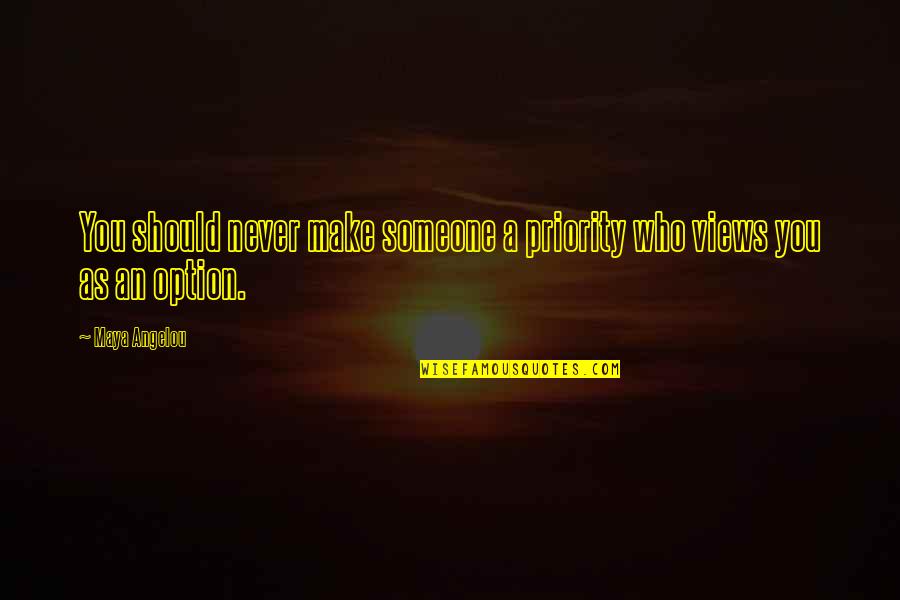 Javascript Replace Inner Quotes By Maya Angelou: You should never make someone a priority who