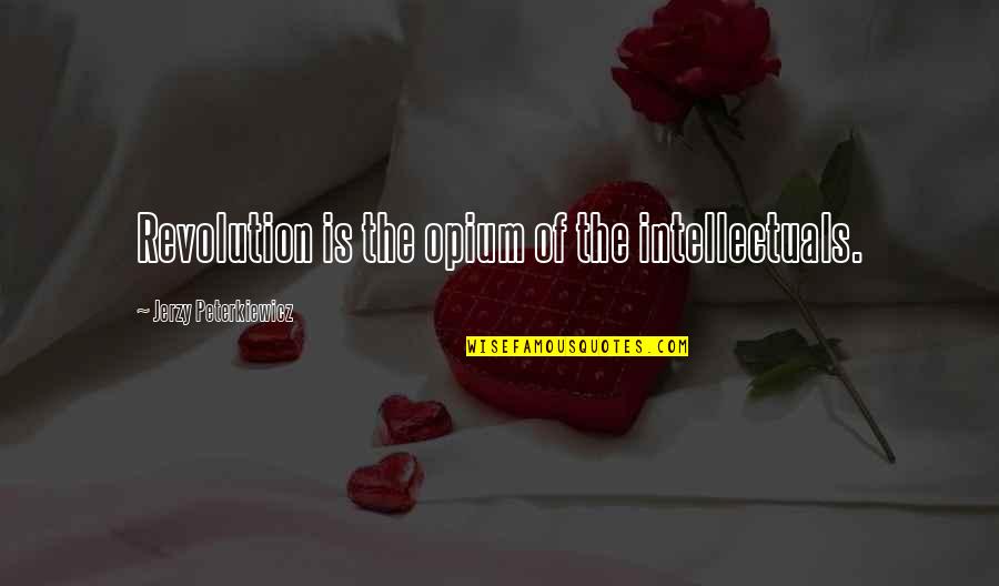 Javid Kahn Quotes By Jerzy Peterkiewicz: Revolution is the opium of the intellectuals. Javid Kahn Quotes By Jerzy Peterkiewicz: Revolution is the opium of the intellectuals.