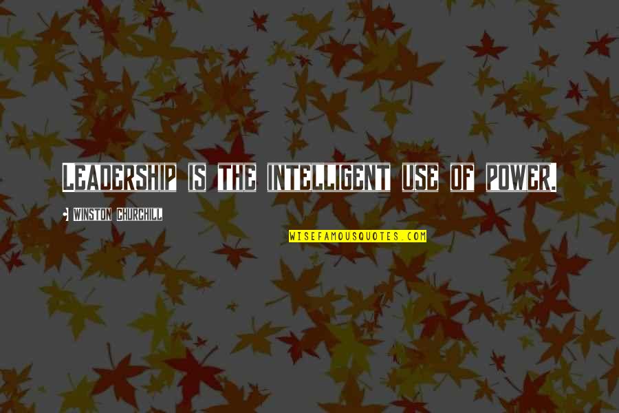 Jawad Williams Quotes By Winston Churchill: Leadership is the intelligent use of power. Jawad Williams Quotes By Winston Churchill: Leadership is the intelligent use of power.
