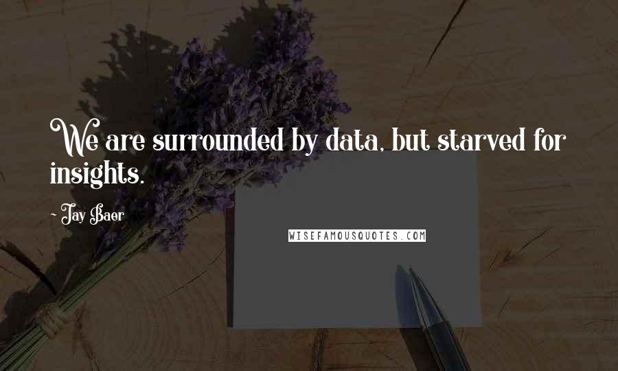 Jay Baer quotes: We are surrounded by data, but starved for insights.