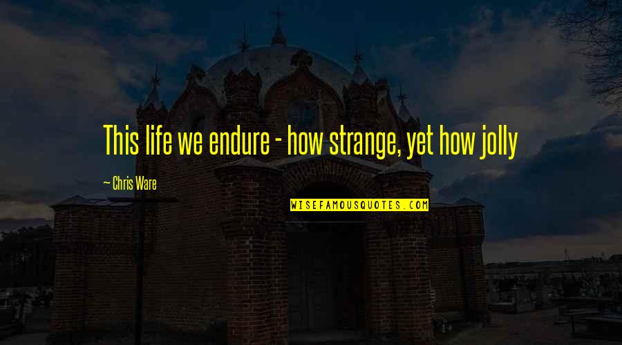 Jay Bhim Quotes By Chris Ware: This life we endure - how strange, yet Jay Bhim Quotes By Chris Ware: This life we endure - how strange, yet