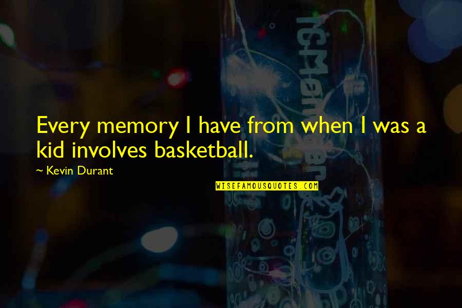 Jay Gatsby Living In The Past Quotes By Kevin Durant: Every memory I have from when I was