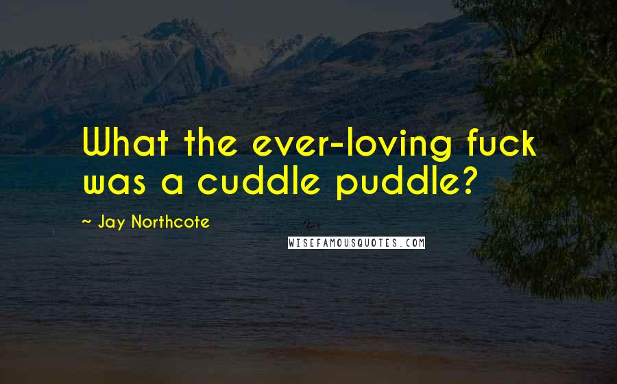 Jay Northcote quotes: What the ever-loving fuck was a cuddle puddle?