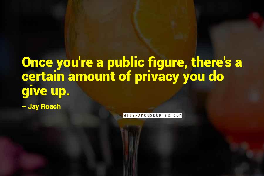 Jay Roach quotes: Once you're a public figure, there's a certain amount of privacy you do give up.