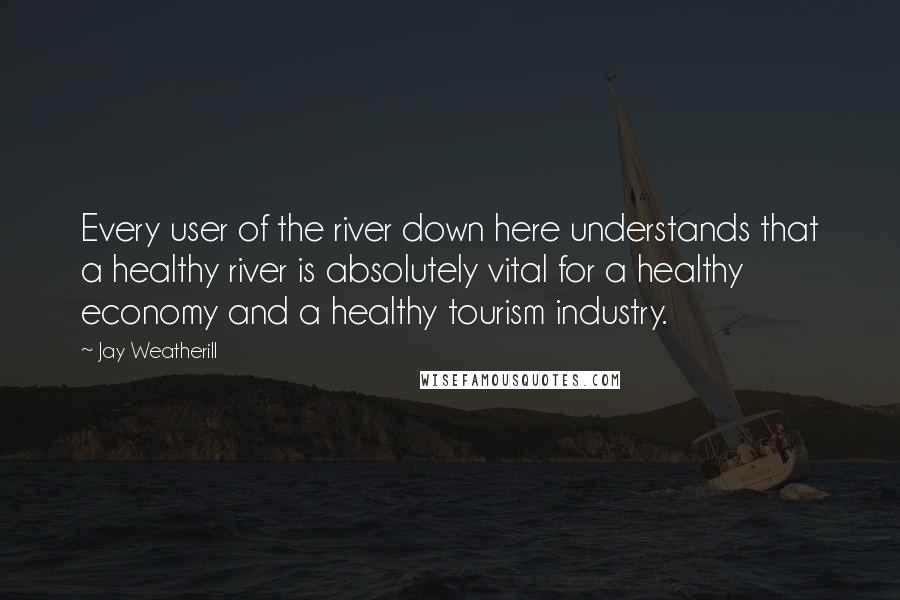 Jay Weatherill quotes: Every user of the river down here understands that a healthy river is absolutely vital for a healthy economy and a healthy tourism industry. Jay Weatherill quotes: Every user of the river down here understands that a healthy river is absolutely vital for a healthy economy and a healthy tourism industry.