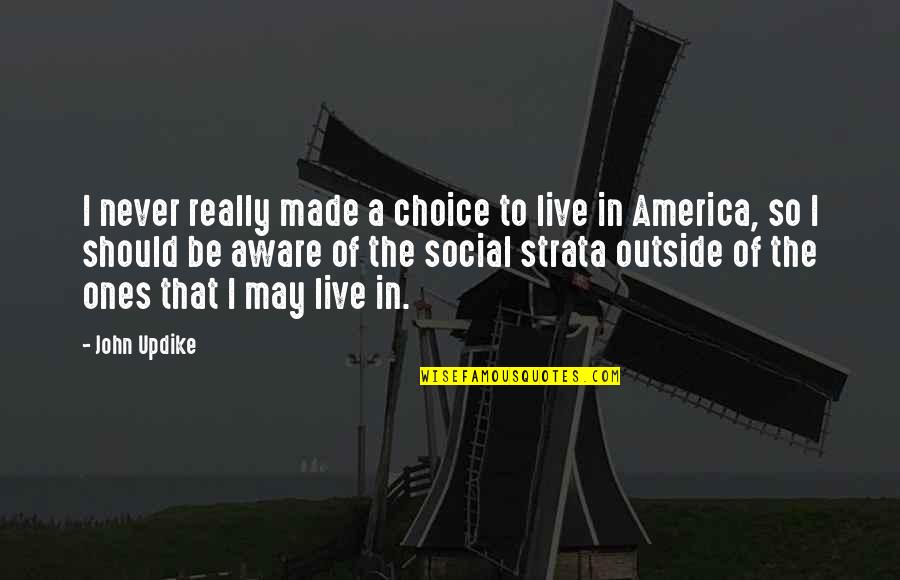 Jay Wiseman Quotes By John Updike: I never really made a choice to live
