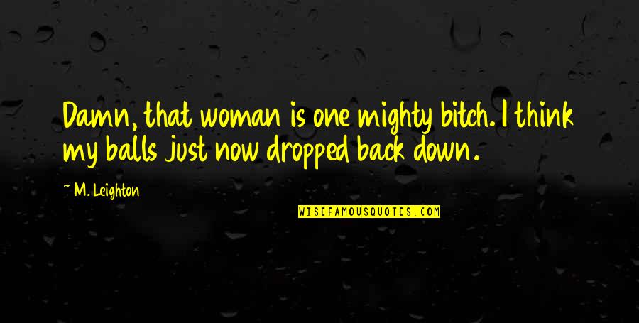 Jay Z Yankee Quotes By M. Leighton: Damn, that woman is one mighty bitch. I