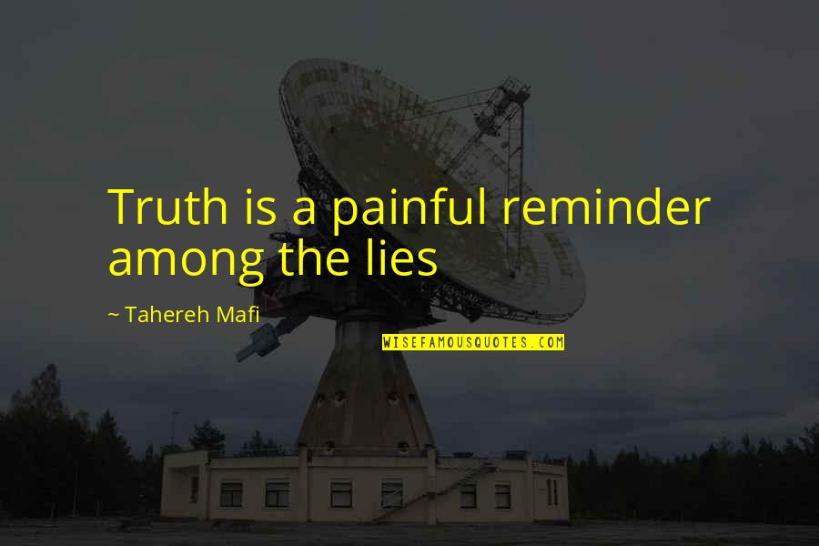 Jayakody Arachchige Quotes By Tahereh Mafi: Truth is a painful reminder among the lies