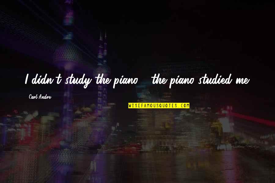 Jayakody Super Quotes By Carl Andre: I didn't study the piano - the piano