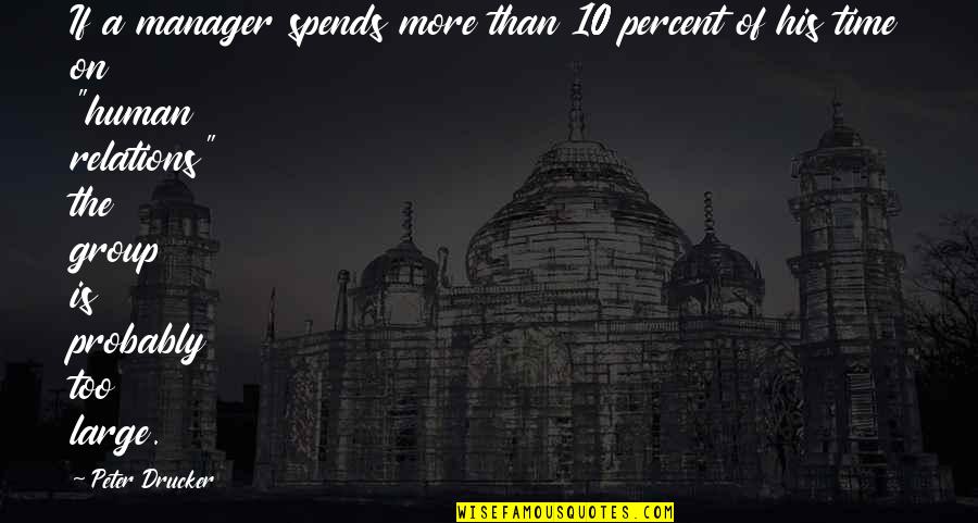 Jayasekara Aponsus Age Quotes By Peter Drucker: If a manager spends more than 10 percent