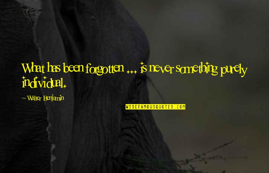 Jayda Amour Quotes By Walter Benjamin: What has been forgotten ... is never something Jayda Amour Quotes By Walter Benjamin: What has been forgotten ... is never something