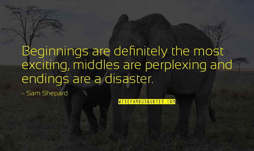 Jayne Cobb Best Quotes By Sam Shepard: Beginnings are definitely the most exciting, middles are