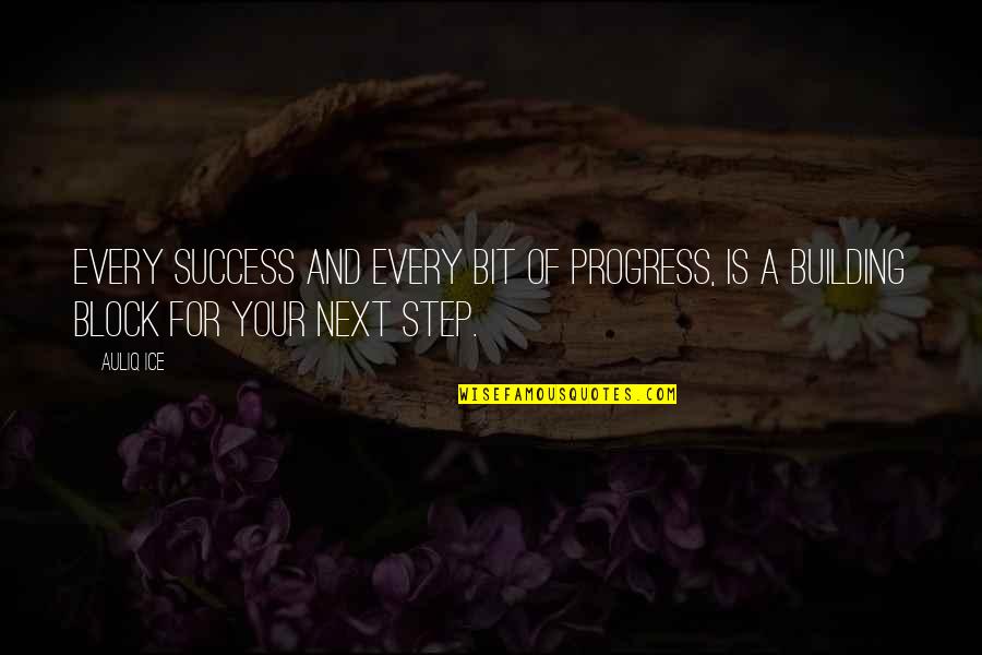 Jazzbo Depew Quotes By Auliq Ice: Every success and every bit of progress, is