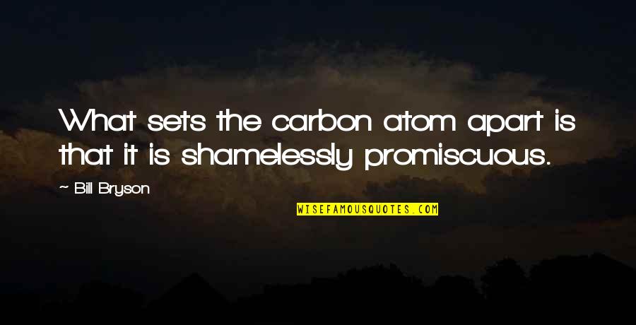 Je Ne Sais Quoi In Movie Quotes By Bill Bryson: What sets the carbon atom apart is that