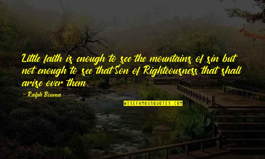 Je Wajua Quotes By Ralph Bouma: Little faith is enough to see the mountains