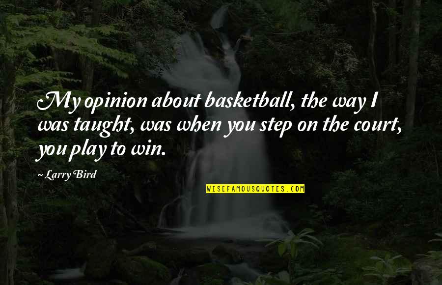 Jealousy In Islam Quotes By Larry Bird: My opinion about basketball, the way I was