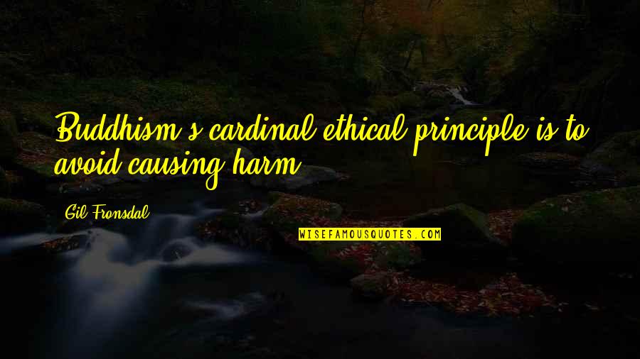 Jealousy Ruins Friendship Quotes By Gil Fronsdal: Buddhism's cardinal ethical principle is to avoid causing