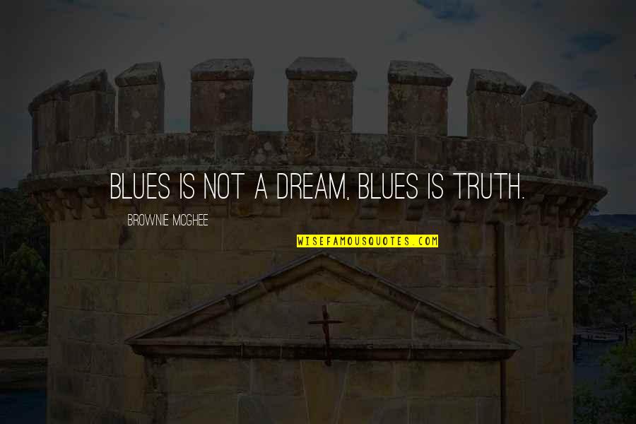 Jealousy Will Eat You Alive Quotes By Brownie McGhee: Blues is not a dream, blues is truth.