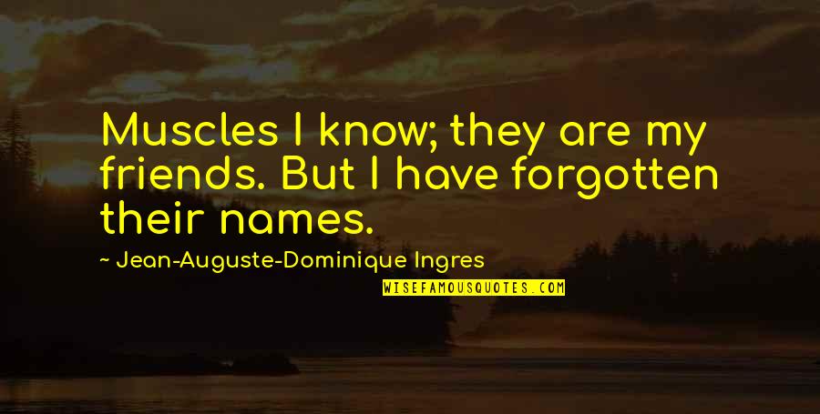 Jean Auguste Dominique Ingres Quotes By Jean-Auguste-Dominique Ingres: Muscles I know; they are my friends. But