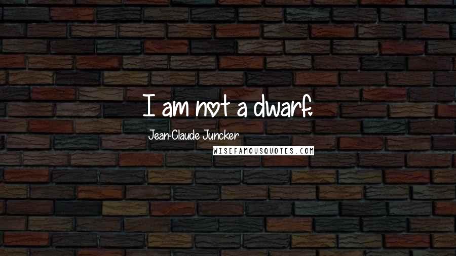 Jean-Claude Juncker quotes: I am not a dwarf.