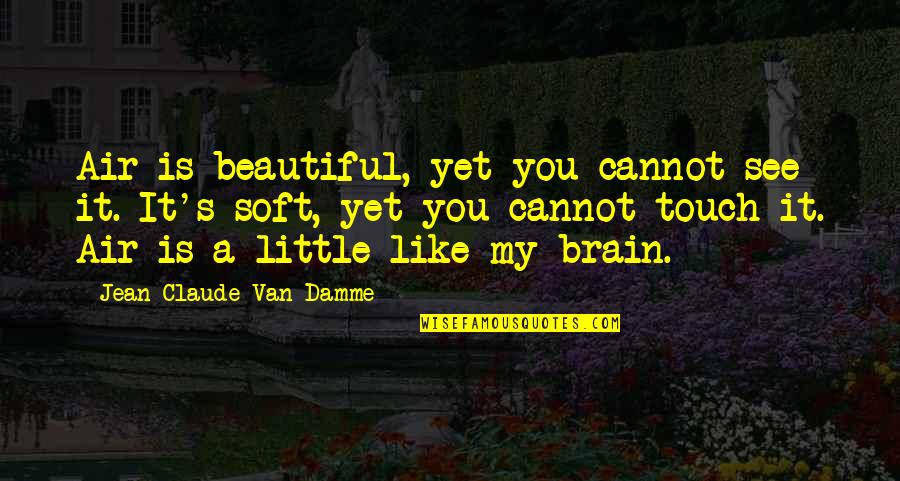 Jean Claude Van Quotes By Jean-Claude Van Damme: Air is beautiful, yet you cannot see it.